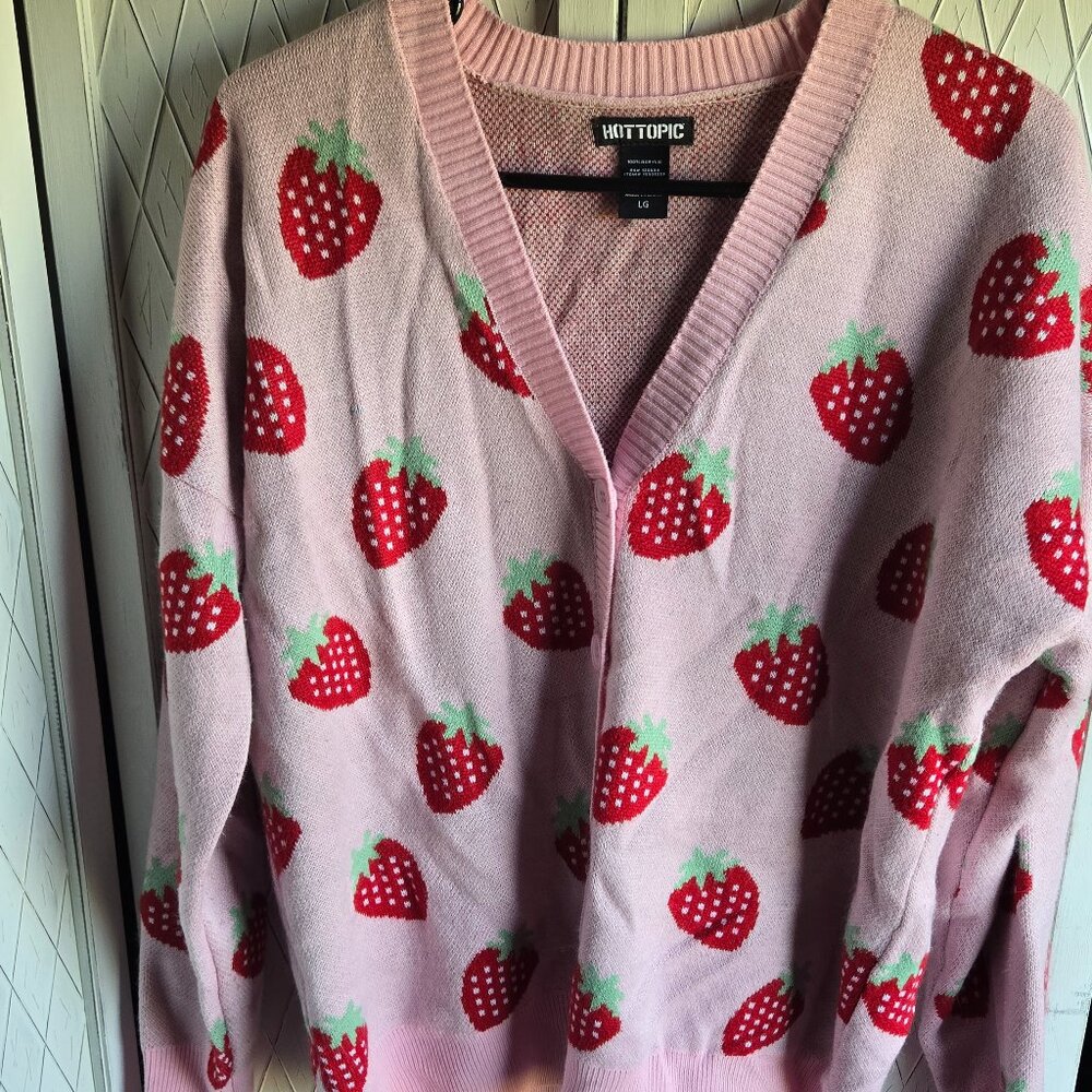 Strawberry Cardigan Sweater